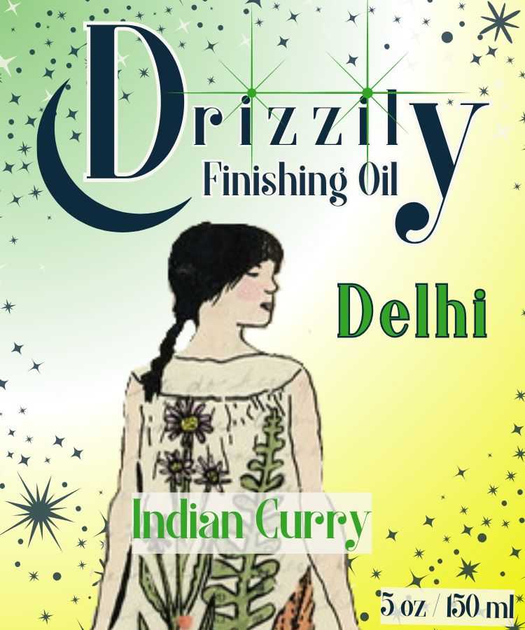 Drizzily Delhi Indian Curry label